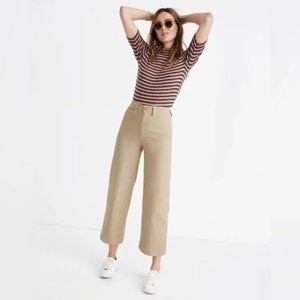 MADEWELL Petite Slim Emmett Wide Leg Crop Pants Size 28P
